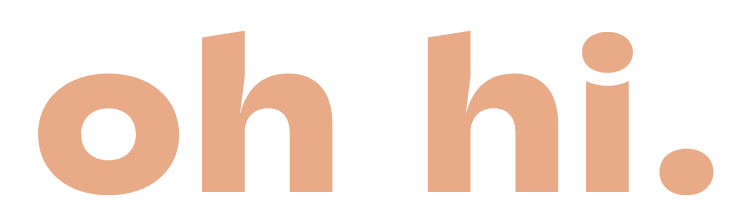 oh hi Text in sanfter orange Schrift: "oh hi."